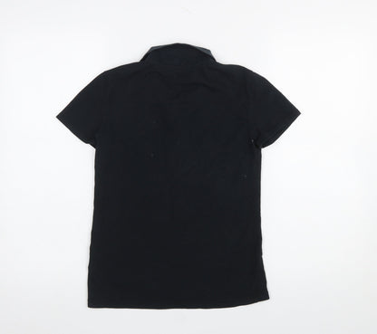 Womens UK Size XS adidas Black Basic Polo