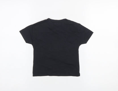 Girls UK Size 3 Years Zara Black Basic T-Shirt