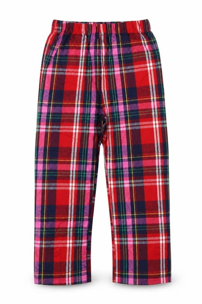 Next Girls Red Checked Flannel Pyjama Pants 3-4 Years