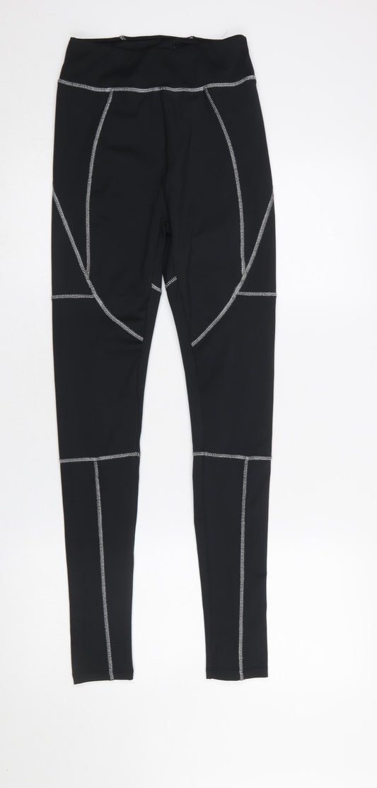 ASOS 4505 Womens Black Size 8 Activewear Leggings Gym Running Trousers
