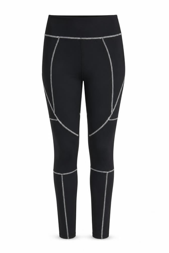 Front view of ASOS 4505 women’s black, size UK 8, activewear leggings gym running trousers