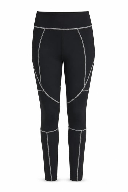 Front view of ASOS 4505 women’s black, size UK 8, activewear leggings gym running trousers