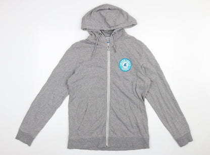 Mens UK Size M JACK & JONES Grey Full Zip Hoodie