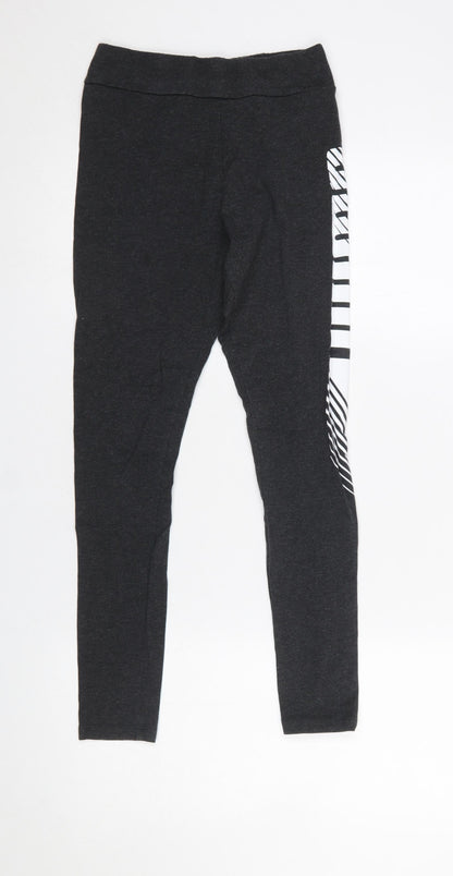 Womens UK Size S PUMA Slim Fit Leggings Black Leggings