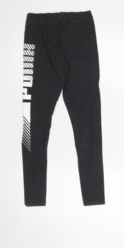 Womens UK Size S PUMA Slim Fit Leggings Black Leggings