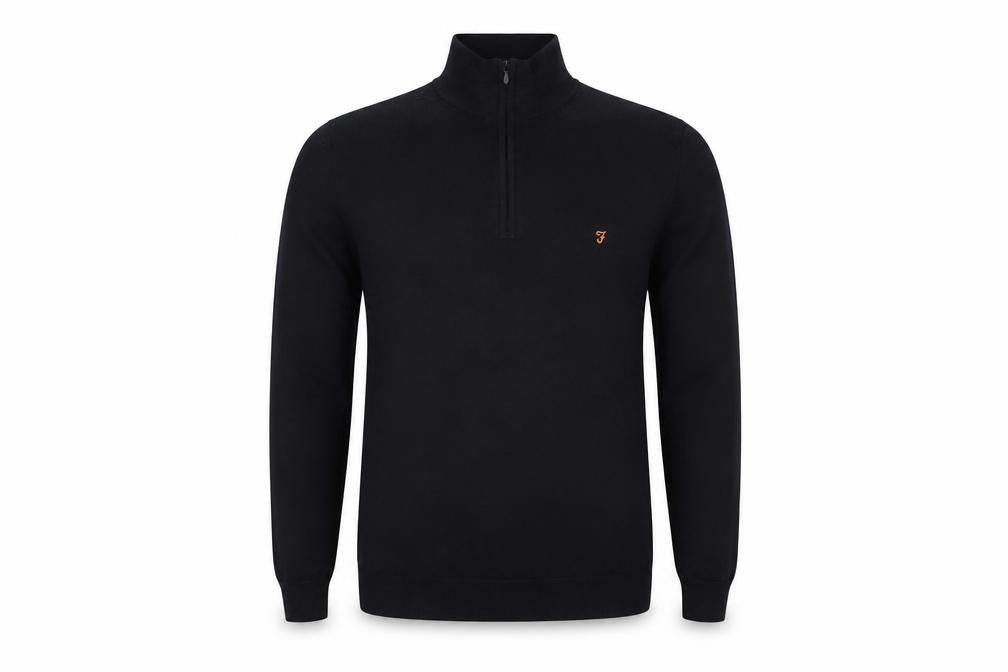 Mens UK Size M Farah Black Full Zip Jumper