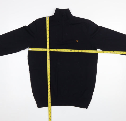 Mens UK Size M Farah Black Full Zip Jumper