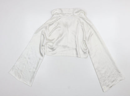 Womens UK Size 8 Labelrail White Cropped Blouse