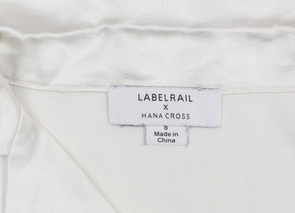 Womens UK Size 8 Labelrail White Cropped Blouse