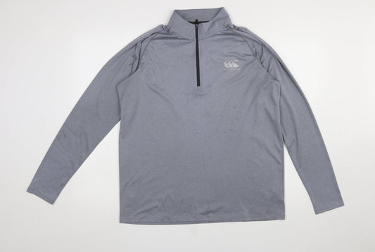 Mens UK Size L Canterbury Grey RugbyGym & TrainingRunning & Jogging Polo