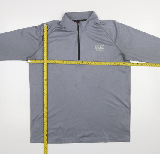 Mens UK Size L Canterbury Grey RugbyGym & TrainingRunning & Jogging Polo