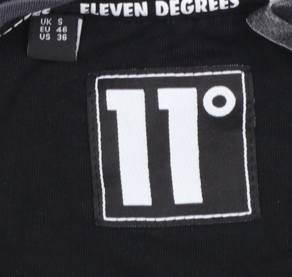 Mens UK Size S 11 degrees Black  T-Shirt