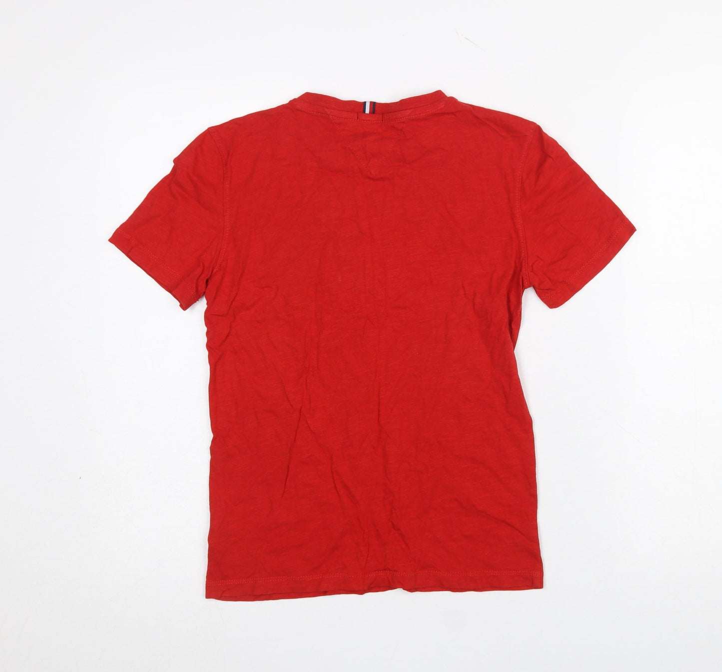 Boys UK Size 152 Tommy Hilfiger Red Basic T-Shirt