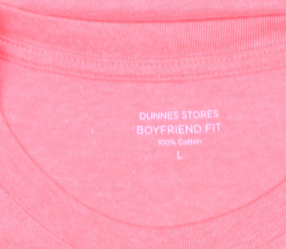 Womens UK Size 16 Dunnes Stores Pink Basic T-Shirt
