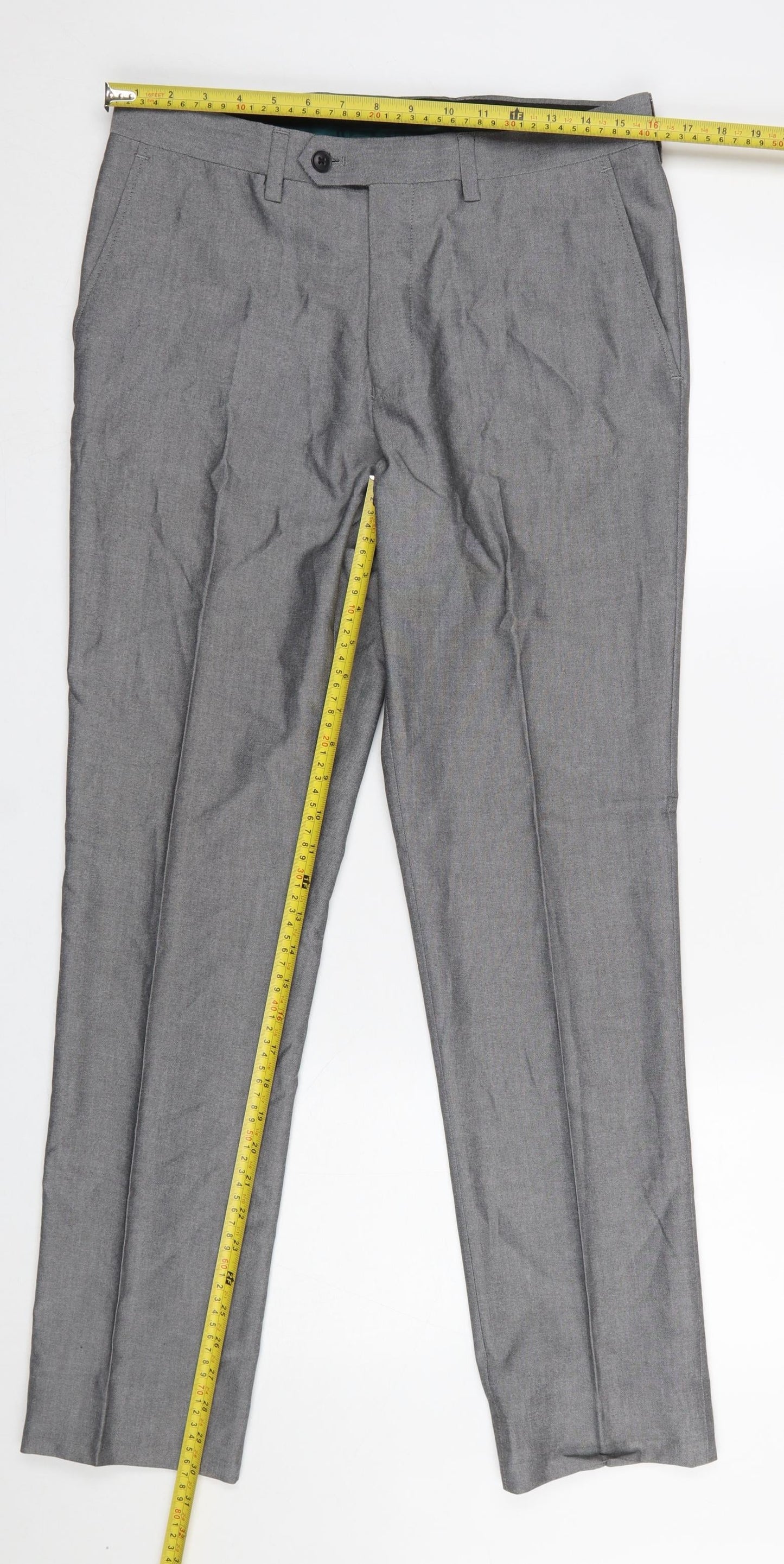 Mens UK Size M NEXT Slim Fit Dress Pants Grey Trousers