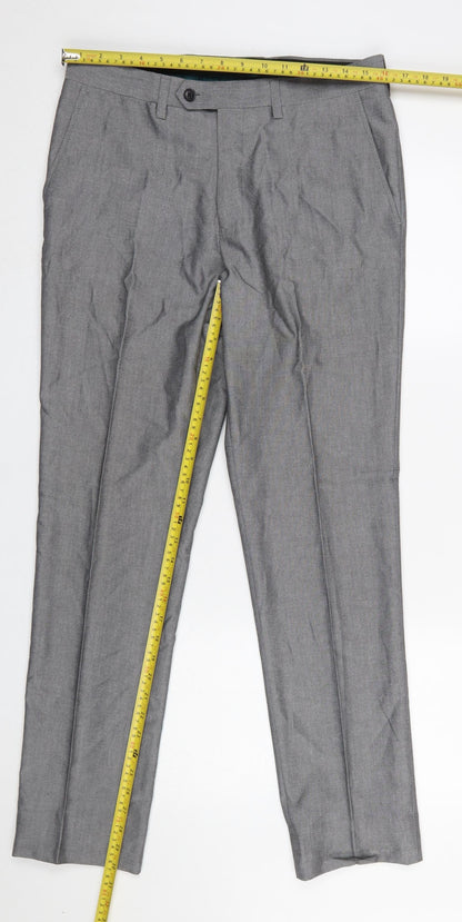 Mens UK Size M NEXT Slim Fit Dress Pants Grey Trousers