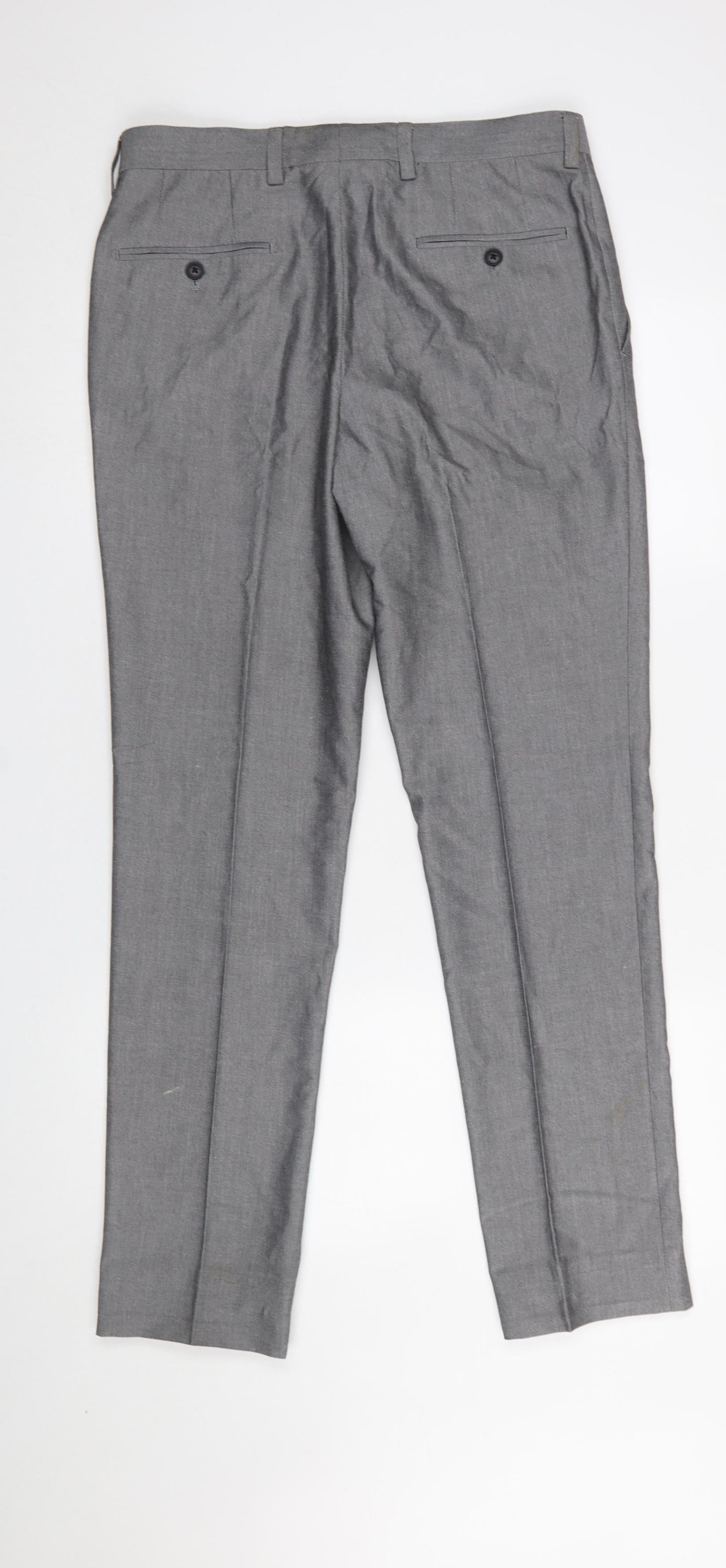 Mens UK Size M NEXT Slim Fit Dress Pants Grey Trousers