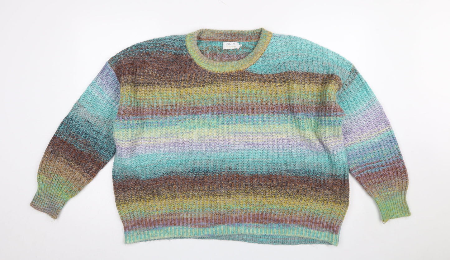Womens UK Size XL Only Multicoloured Pullover Jumper