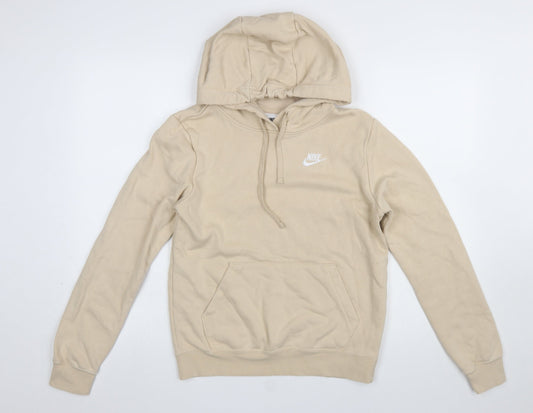 Womens UK Size XS Nike Beige Pullover Hoodie