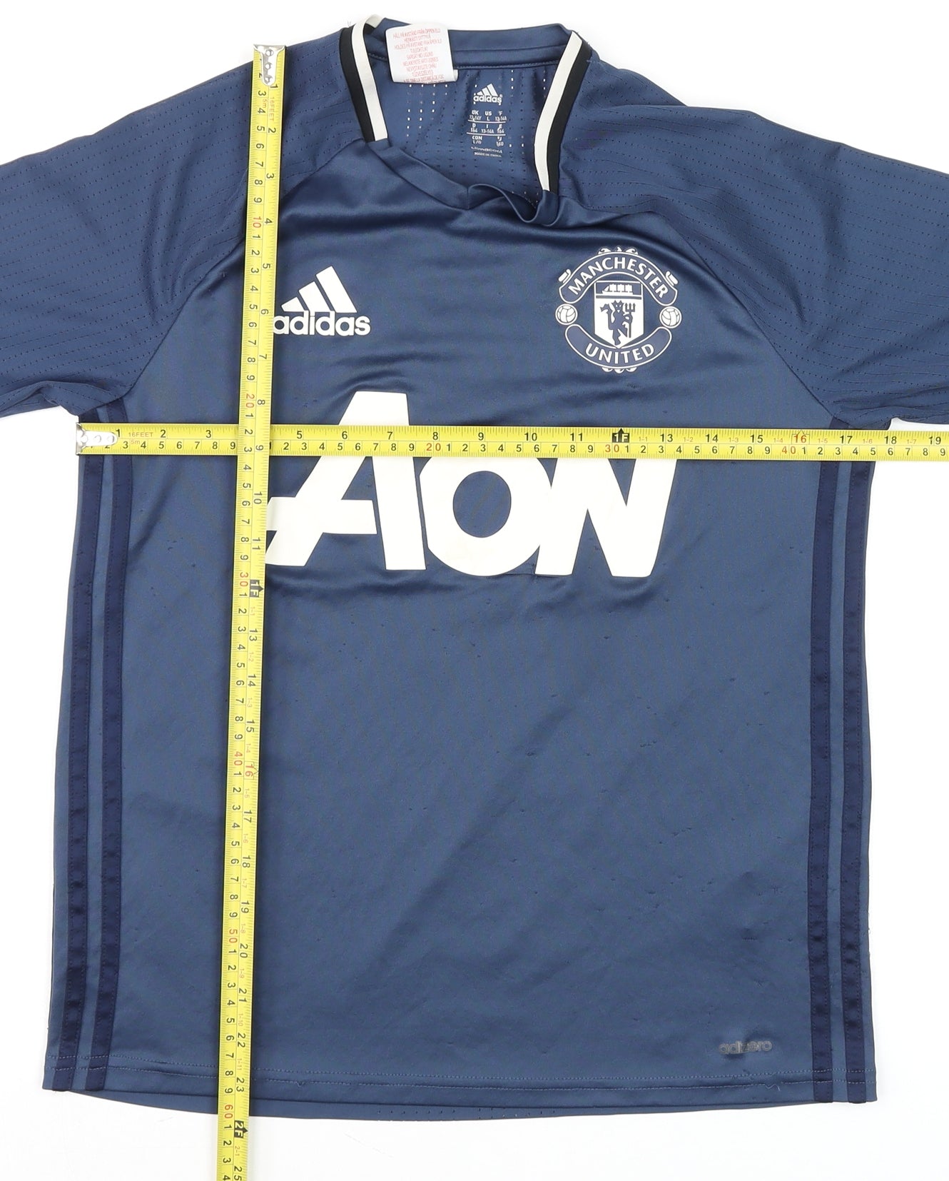 Teens UK Size L adidas Blue Football Gym & Training Running & Jogging T-Shirt