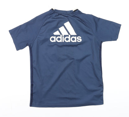 Teens UK Size L adidas Blue Football Gym & Training Running & Jogging T-Shirt