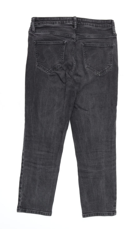 F&F Women’s Black Dark Wash Skinny Jeans UK 10 Slim Fit Cotton Blend