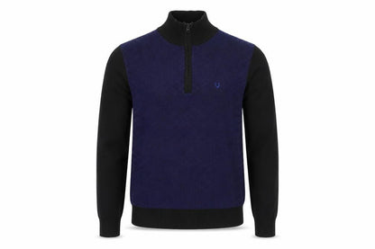 Mens UK Size M Allen Solly Blue 1/2 Zip Jumper