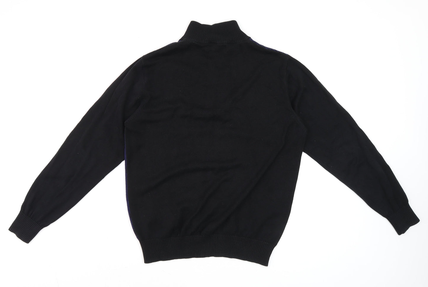 Mens UK Size M Allen Solly Blue 1/2 Zip Jumper