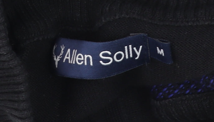 Mens UK Size M Allen Solly Blue 1/2 Zip Jumper