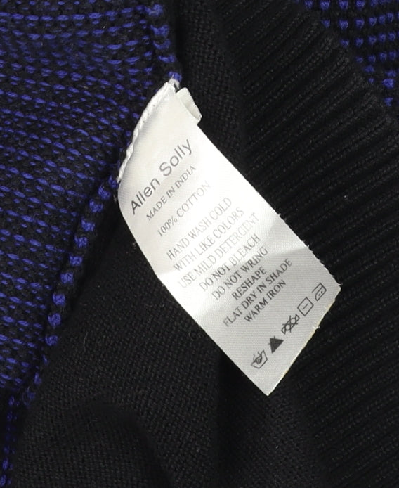 Mens UK Size M Allen Solly Blue 1/2 Zip Jumper