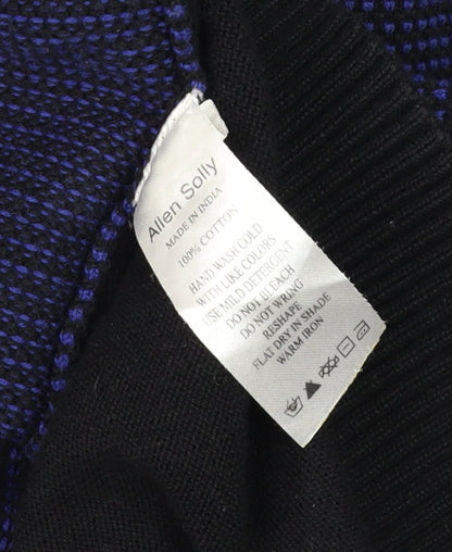 Mens UK Size M Allen Solly Blue 1/2 Zip Jumper