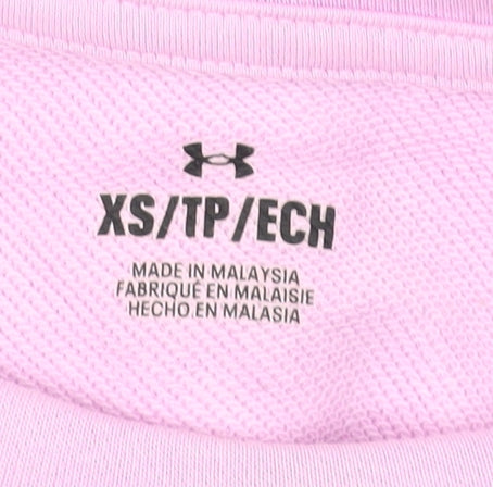 Womens UK Size XS Under armour Pink Pullover Sweatshirt