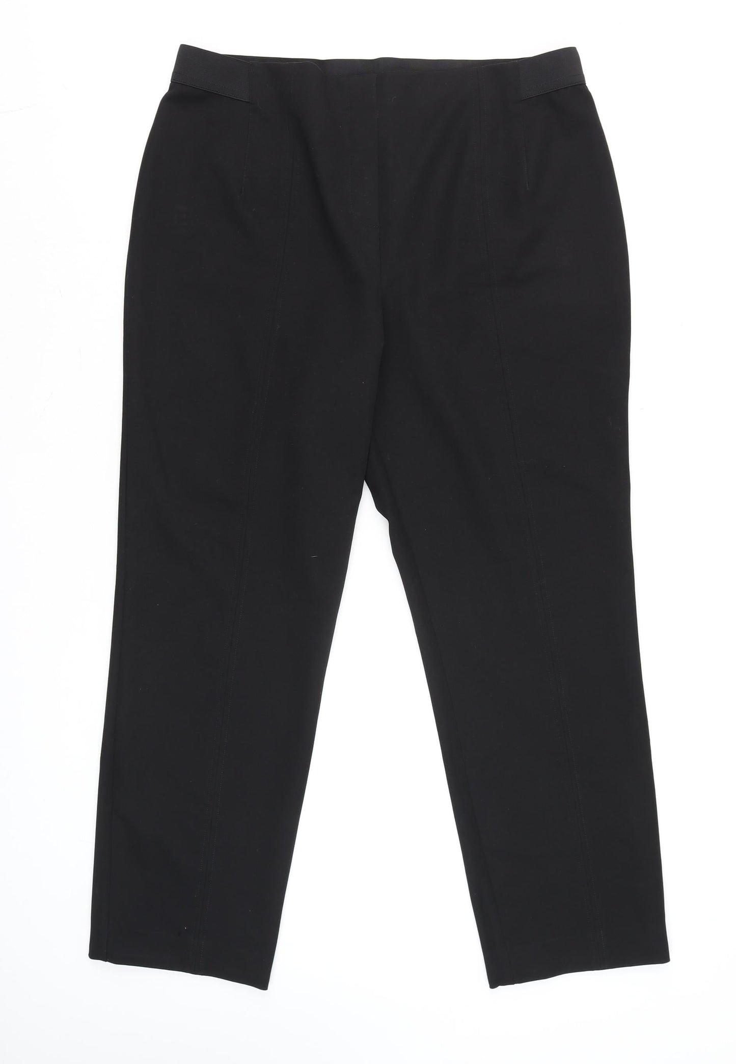 Womens UK Size 14 Gallery Regular Fit Business Casual Workwear Black Trousers