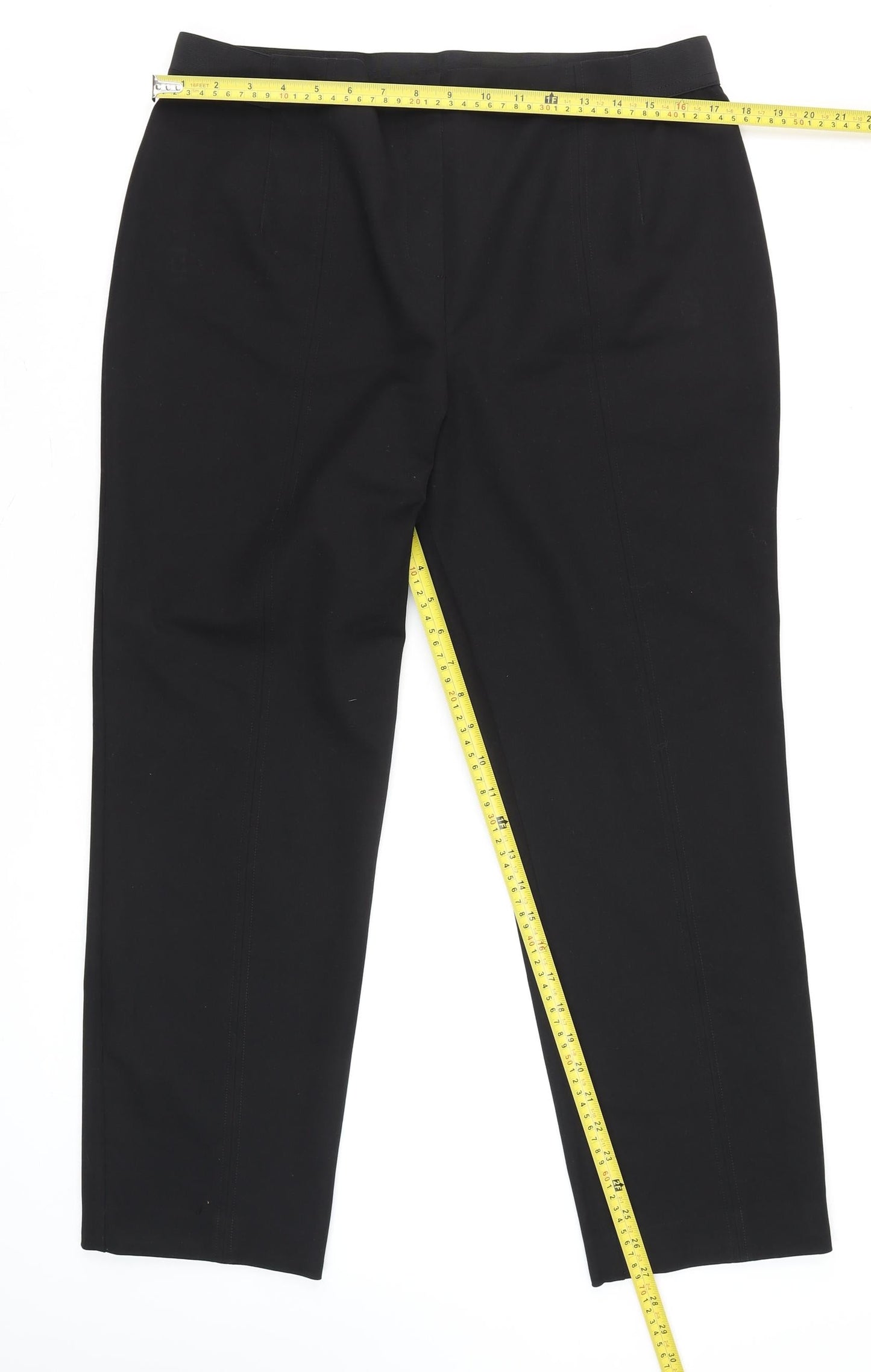 Womens UK Size 14 Gallery Regular Fit Business Casual Workwear Black Trousers