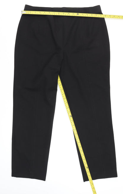 Womens UK Size 14 Gallery Regular Fit Business Casual Workwear Black Trousers