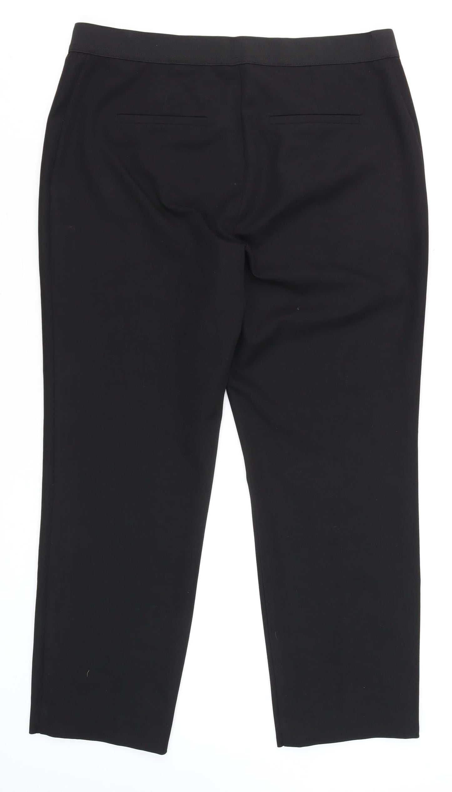 Womens UK Size 14 Gallery Regular Fit Business Casual Workwear Black Trousers