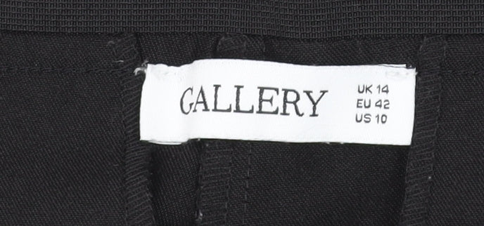 Womens UK Size 14 Gallery Regular Fit Business Casual Workwear Black Trousers