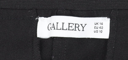 Womens UK Size 14 Gallery Regular Fit Business Casual Workwear Black Trousers