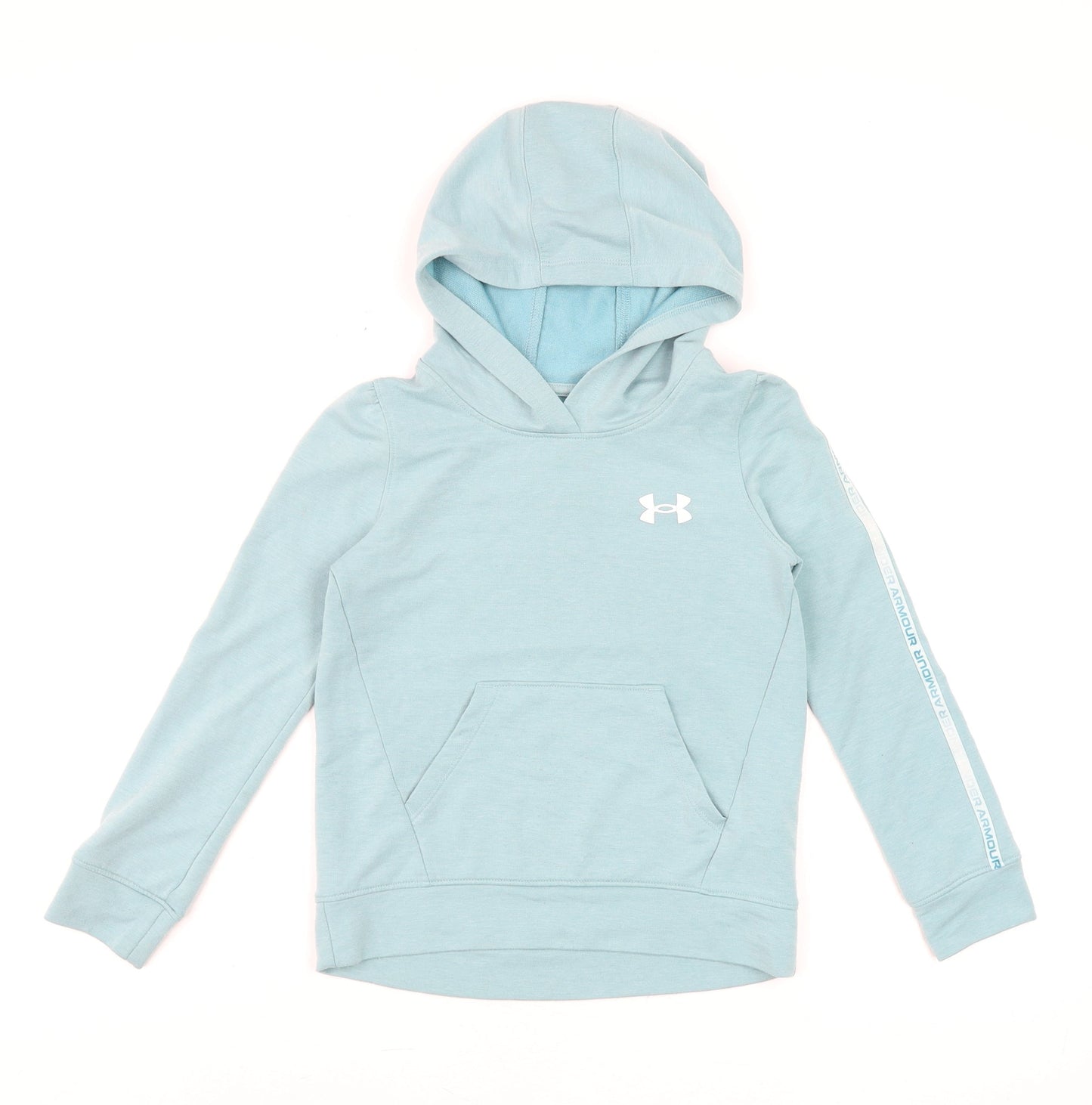 Girls UK Size 7-8 Years Under armour Blue Pullover Hoodie