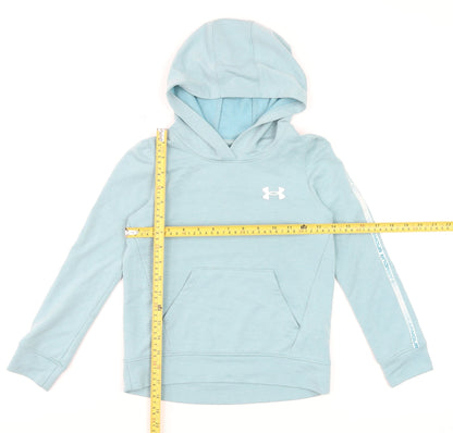 Girls UK Size 7-8 Years Under armour Blue Pullover Hoodie
