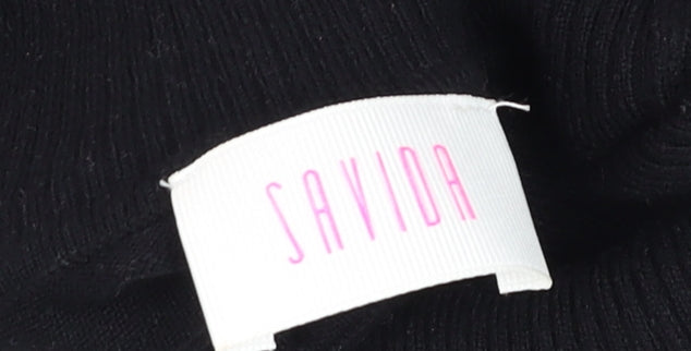 Womens UK Size 14 Savida Black Basic Blouse