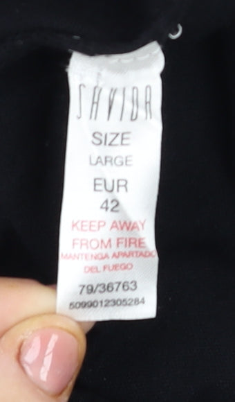 Womens UK Size 14 Savida Black Basic Blouse