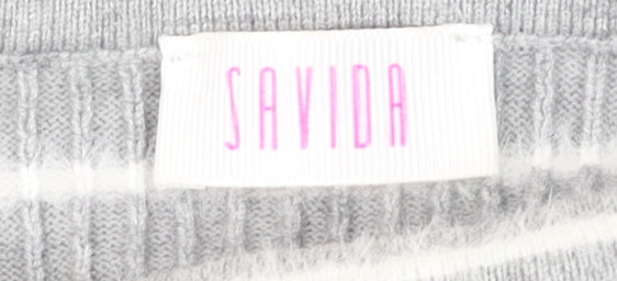 Womens UK Size 14 Savida Grey Basic T-Shirt