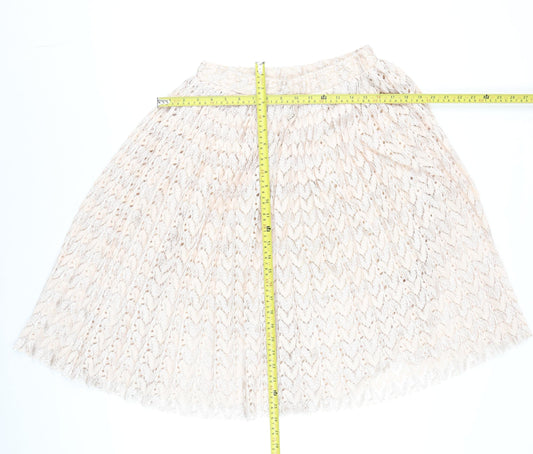 Womens UK Size 8 NEXT A-Line Lace Skirt