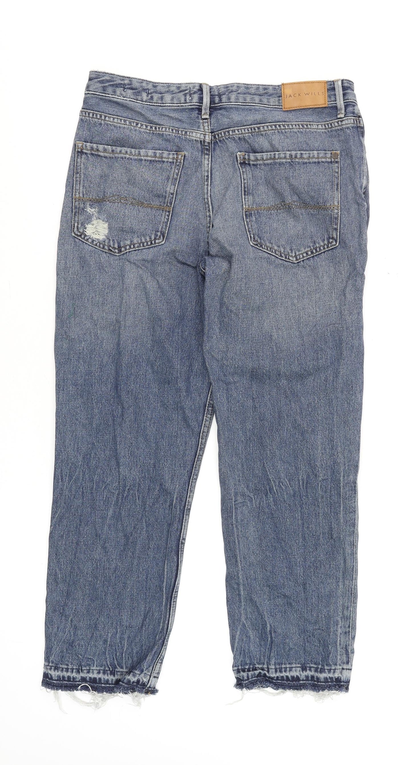 Womens UK Size 10 Jack Wills Relaxed Fit Girlfriend Blue Jeans