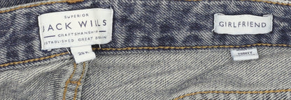 Womens UK Size 10 Jack Wills Relaxed Fit Girlfriend Blue Jeans