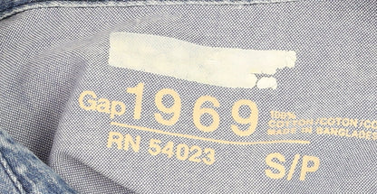GAP 1969 Men's Blue Denim Long Sleeve Western Button-Up Shirt Size S