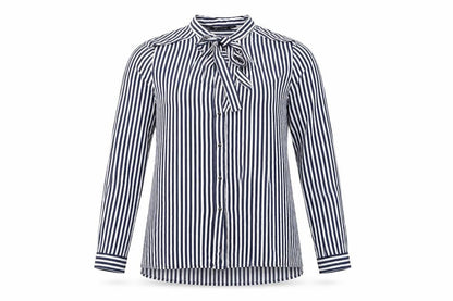 Zara Men Blue Striped Cotton Long Sleeve Button-Up Shirt M