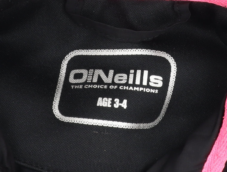 Girls UK Size 3-4 Years O'Neills Black Full Zip Hoodie