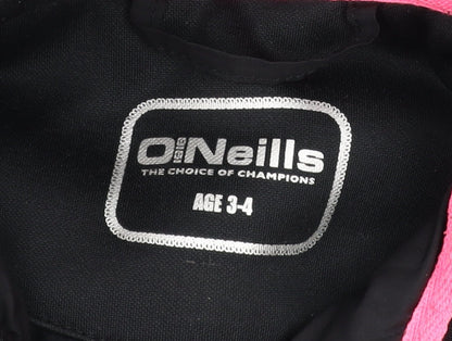 Girls UK Size 3-4 Years O'Neills Black Full Zip Hoodie